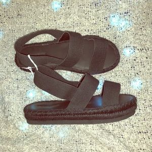Black American eagle sandals